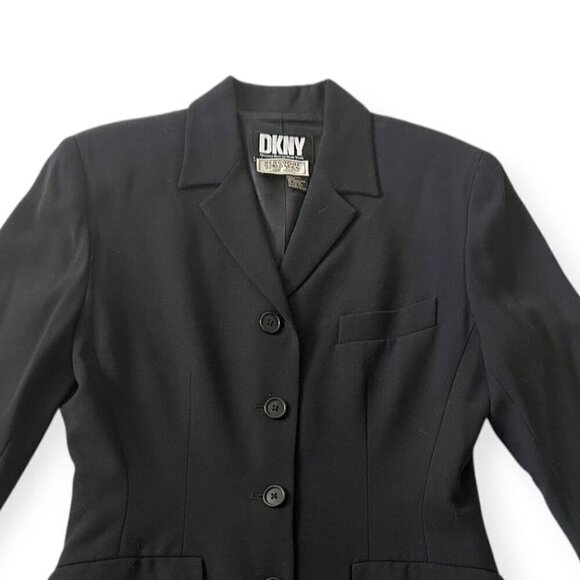 Vintage DKNY Black Wool Blazer Jacket , size 6, 90s - Picture 8 of 15